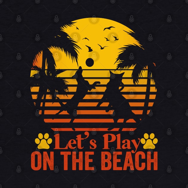 Vintage Let's Play On The Beach Dog Lover by luxembourgertreatable